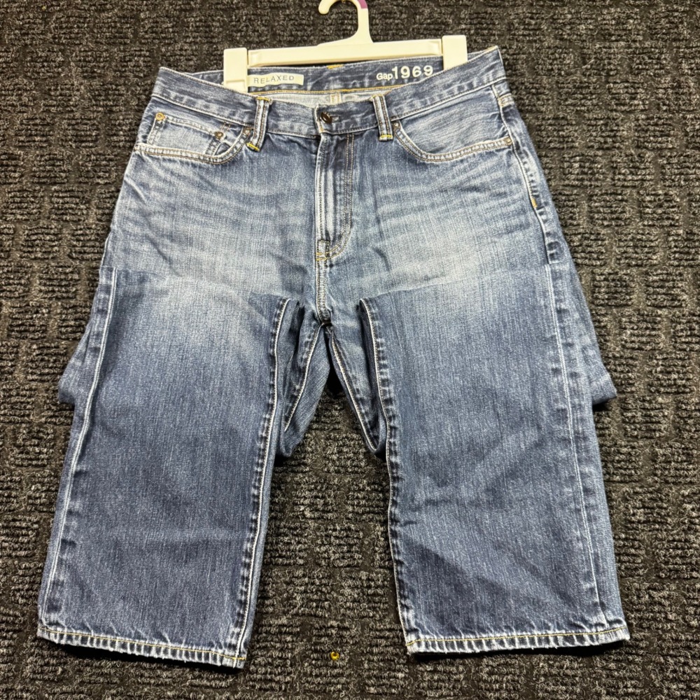 Gap 1969 Relaxed Fit Jeans Mens 32x32 Medium Wash Blue Denim Straight Leg